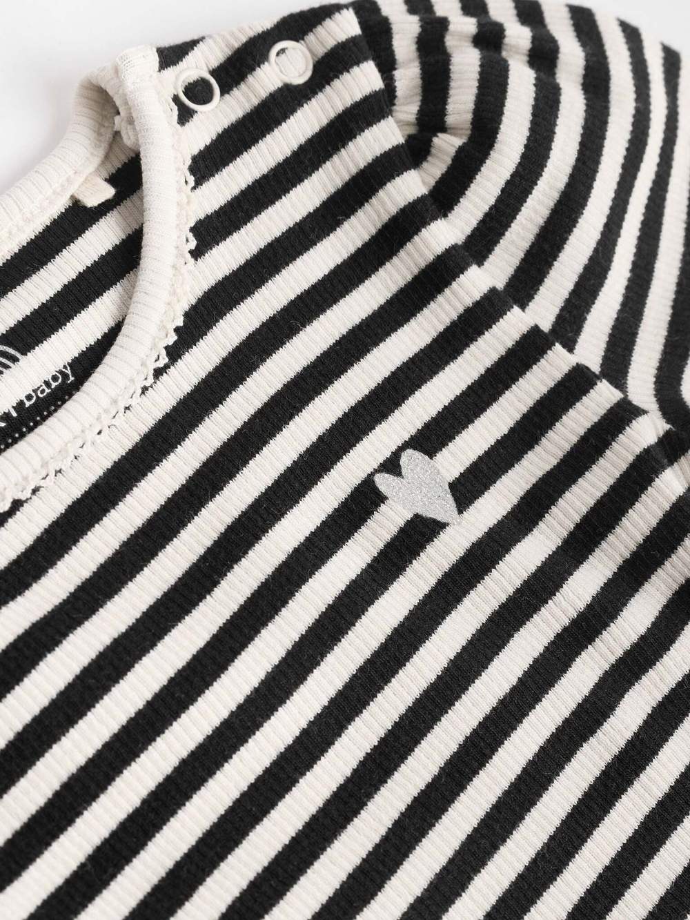 Боди с длинным рукавом для малышей Next N95-272, 3 шт., Черный, Молочный