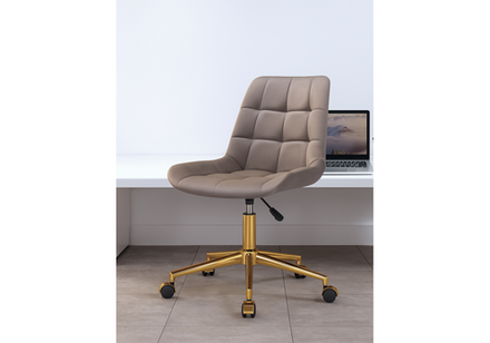 Офисное кресло Woodville Честер бежевый, золото