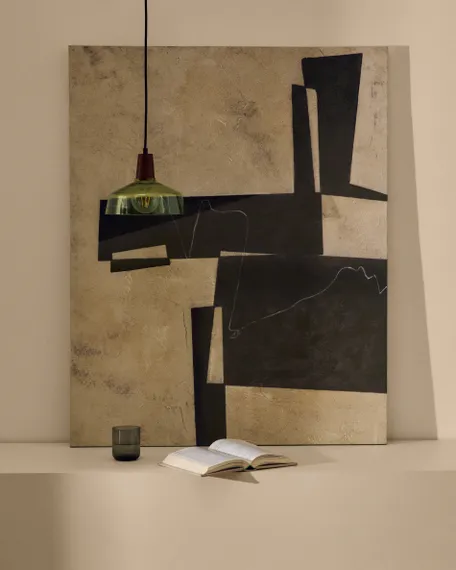 Fida Зеленый абстрактный холст 118 x 94 см