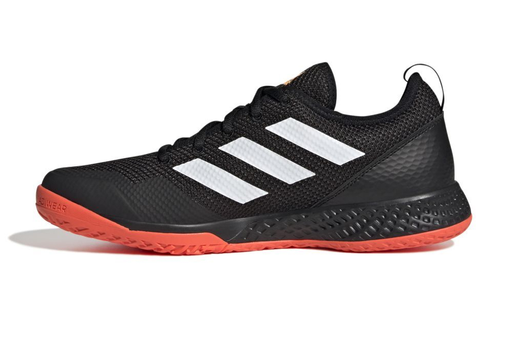 Мужские кроссовки теннисные Adidas Court Flash M - core black/cloud white/solar red