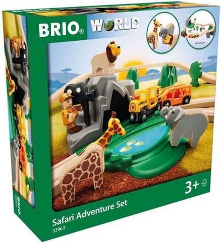 Деревянная железная дорога Brio World - Стартовый игровой набор Сафари - Брио 33960