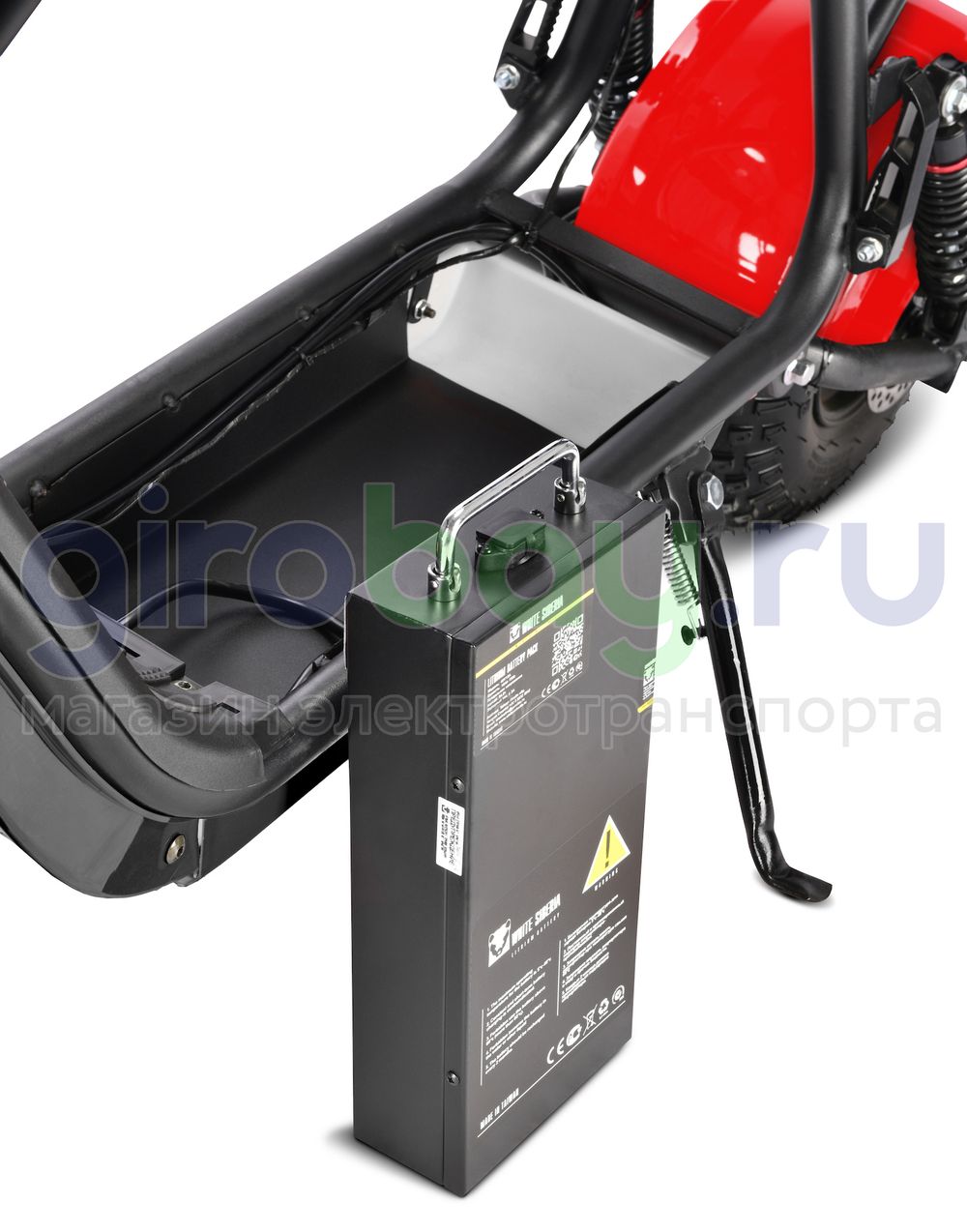 Электроскутер WHITE SIBERIA MINI R 1200w 2.0 - Красный фото 22 фото №24