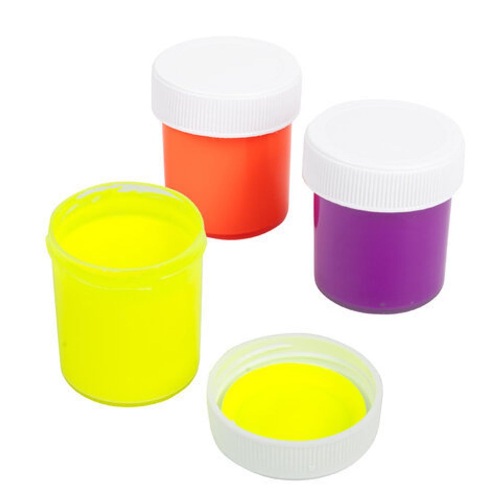 Краски акриловые НЕОНОВЫЕ для рисования и хобби BRAUBERG 6 цветов по 20 мл, 191606