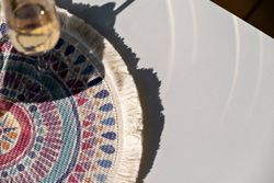 "Верона" лаунж-зона 5-местная плетеная из роупа (веревки), каркас алюминиевый белый, роуп бежевый