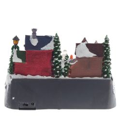 GAEM Фигурка декоративная "Рождество" (4 мелодии, подсвет, движ, фонтан 3xAA н/п, +USB), L26,5 W23 H19 см