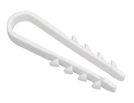 Дюбель-хомут 19-25мм для круглого кабеля нейлон бел. (уп.100шт) IEK UHH35-19-25-100