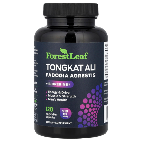 Forest Leaf, эврикома длиннолистая, фадогия и BioPerine®, 120 растительных капсул