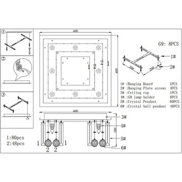 Потолочная люстра 8*G9 8401/40 PL gold золото CATRIN Newport