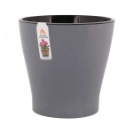 Горшок цветочный Лея 3,6л двойной серый (комплект 20 шт)