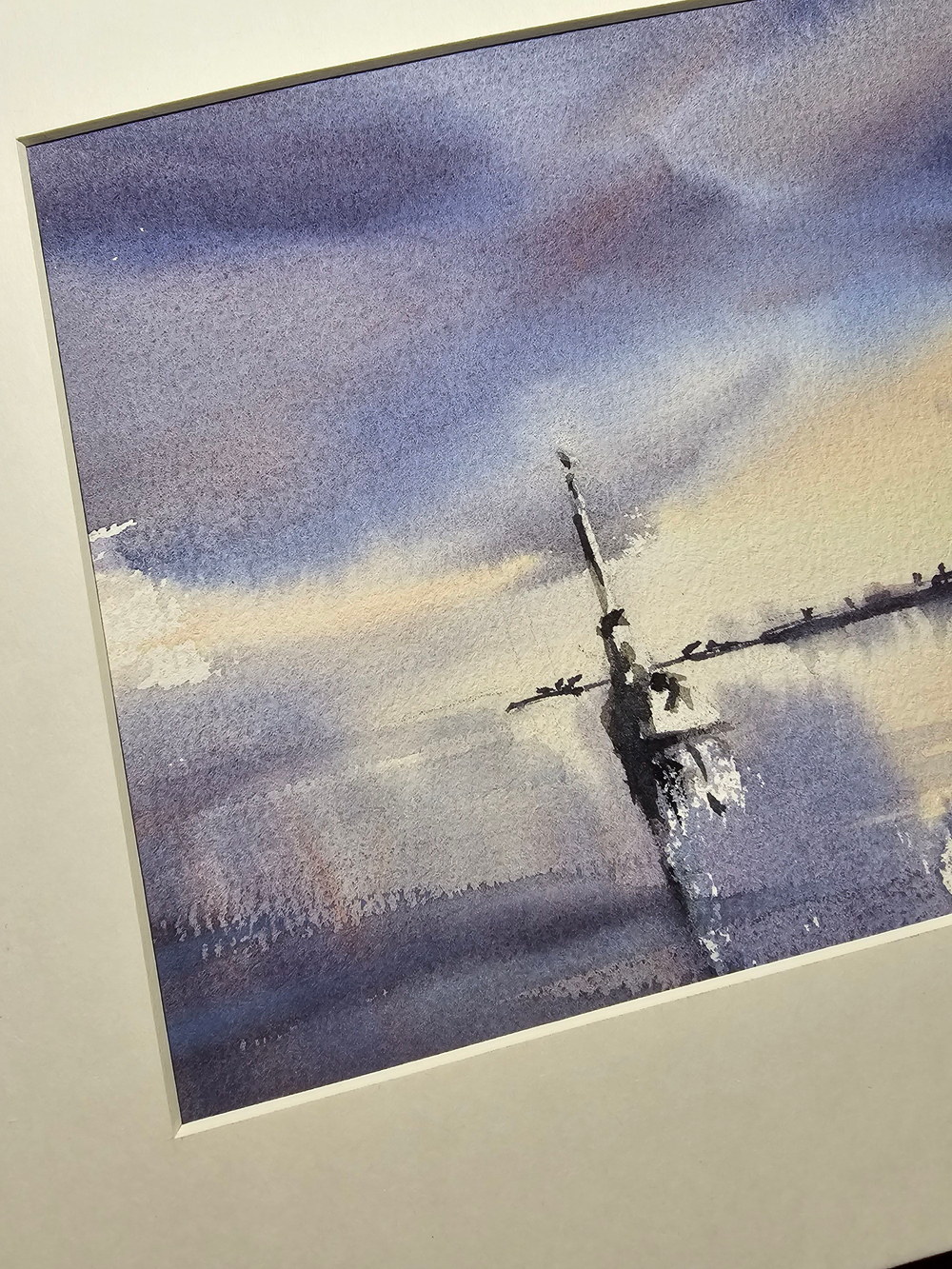 Картина авторская акварельная в паспарту 21х30 см на стену для интерьера "Севастополь"