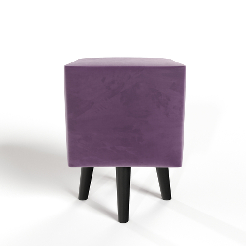 Пуф квадратный на высоких ножках Фантазёр Z-11 (Фиолетовый) в офис, дом, салон красоты, прихожая, гостиная, на кухню, в кафе, в зону ожидания, в коридор, к туалетному столику. Банкетка, подставка.