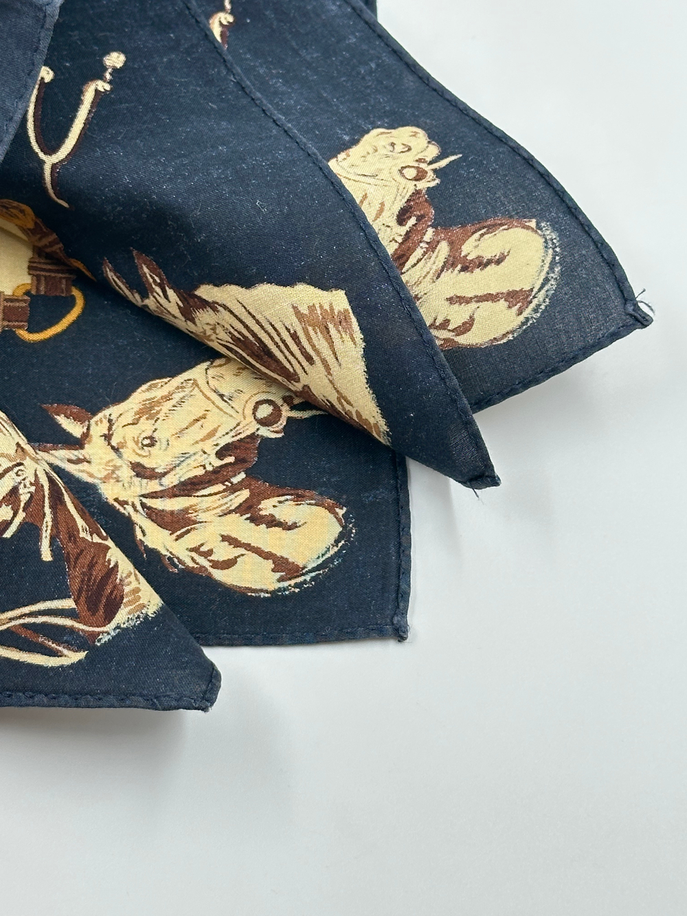 Платок бежевый с синей каймой Ralph Lauren