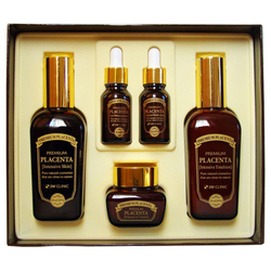 3W Clinic Premium Placenta 3 Items Set антивозрастной набор с плацентой для ухода за зрелой кожей