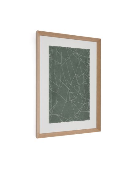 Durkan Абстрактная картина на переработанной бумаге зеленая 100 x 70 см