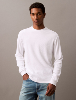 Лонгслив Calvin Klein Waffle Crewneck Brilliant White