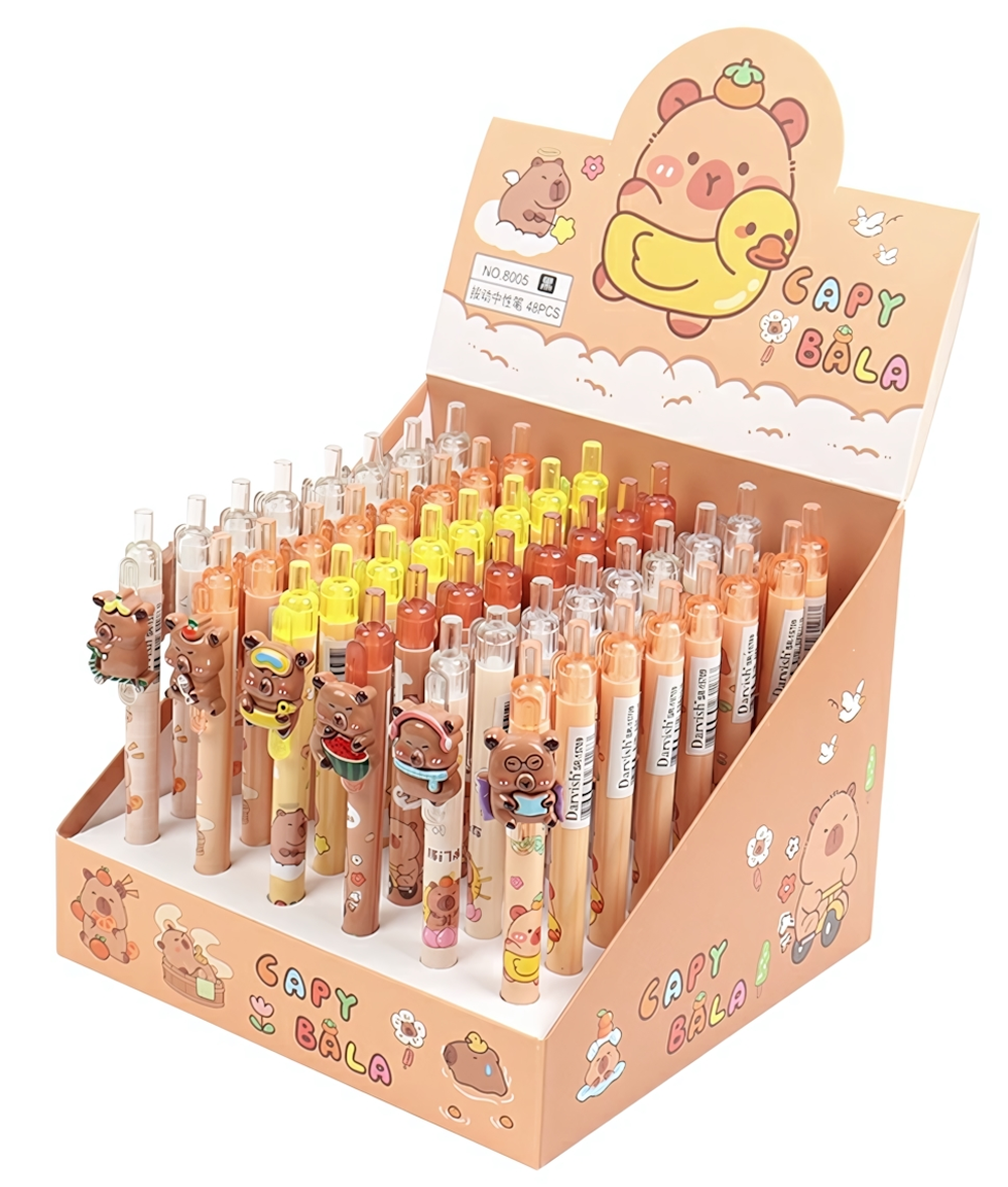 Ручка шарик. автомат. "Капибара" синяя (Darvish)