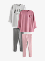 Пижама для девочки Next B83-697, 2 шт., Розовый, Серый