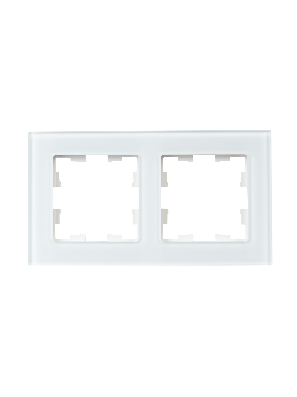 BRITE Рамка 2 -местная РУ-2-2-БрБ стекло белый IEK