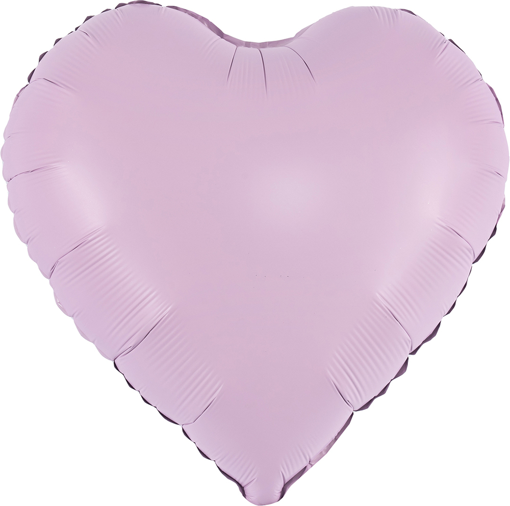 Шар (18''/46 см) Сердце, Сиреневый, Сатин, 1 шт. К214