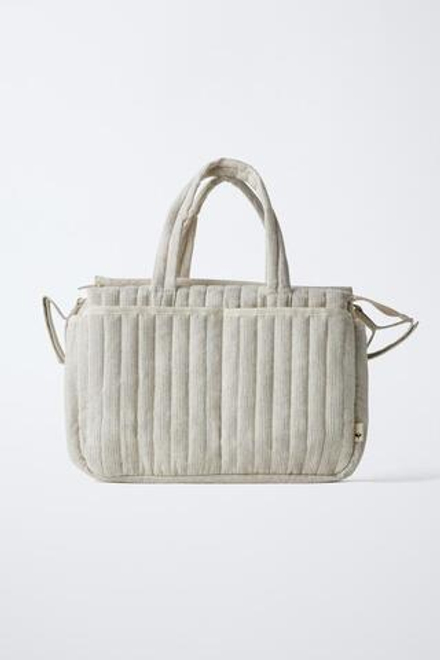 ZARA СУМКА ДЛЯ МАМ «ВИШИ», ЭКРЮ