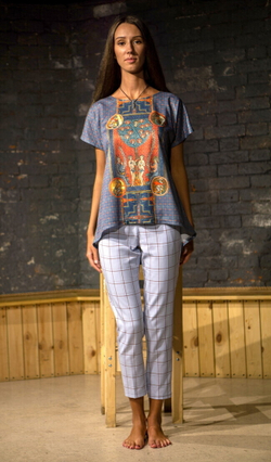 Футболка "Средневековье", по мотивам рисунков Рая и Ада из средневекового манускрипта 14 века