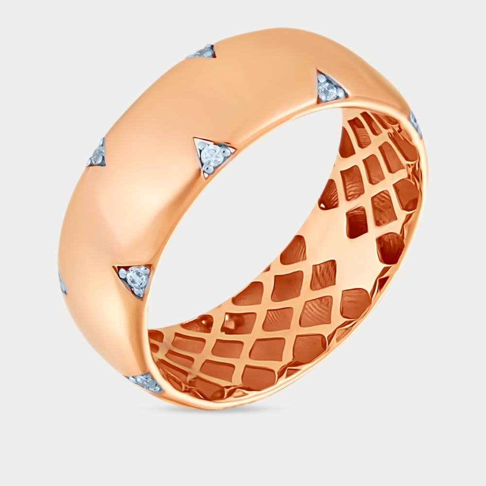Кольцо для женщин из розового золота 585 пробы с фианитами (арт. 901091-1102)