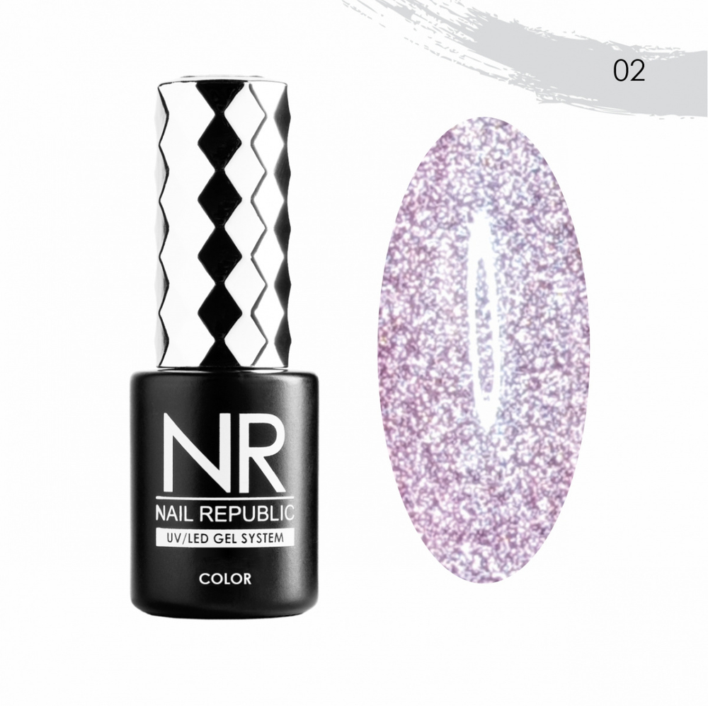 Nail Republic Гель-лак Flash 02 (светоотражающий), 10 мл