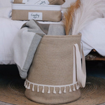 Корзина бельевая с ручками "Кантри", Д350 Ш350 В420, бежевый