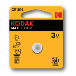 Батарейки Kodak CR1616-1BL MAX Lithium