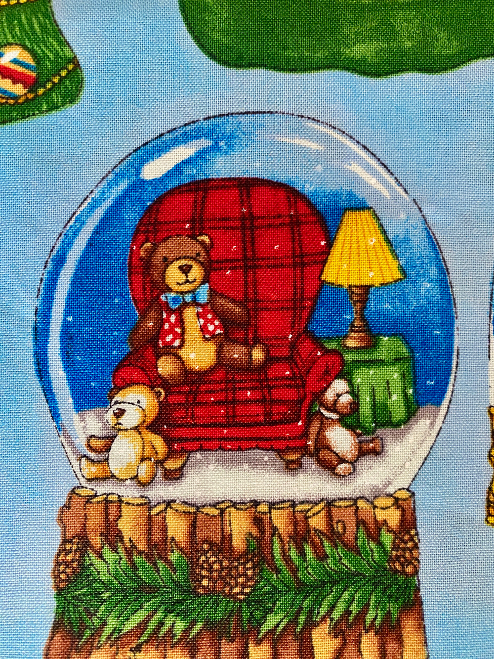 Ткань Новогодняя 100% хлопок отрез 50х55см (Италия)