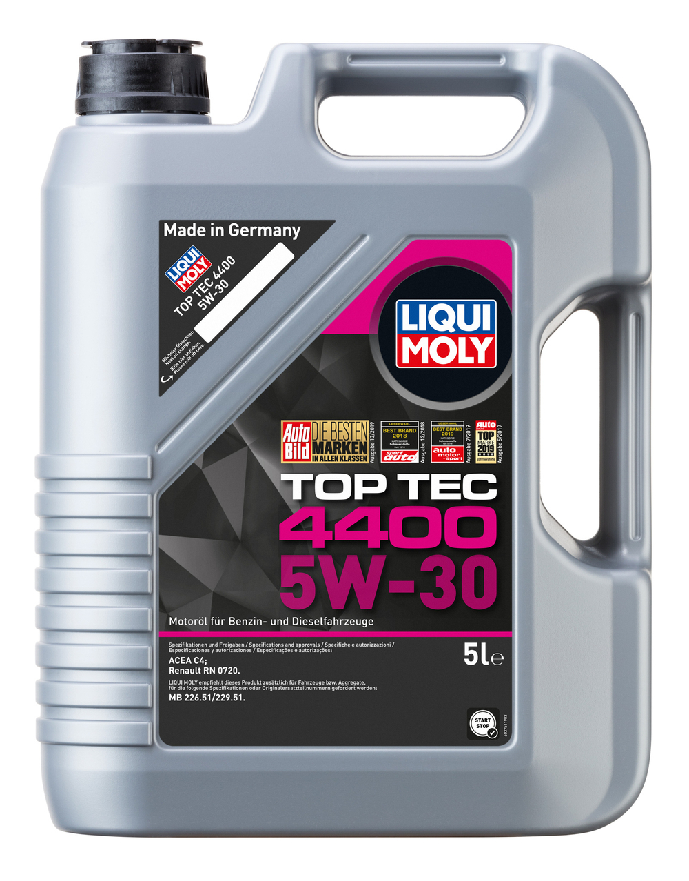 Масло Liqui Moly Top Tec 4400 5W30 (5 л) НС-синтетика для Renault