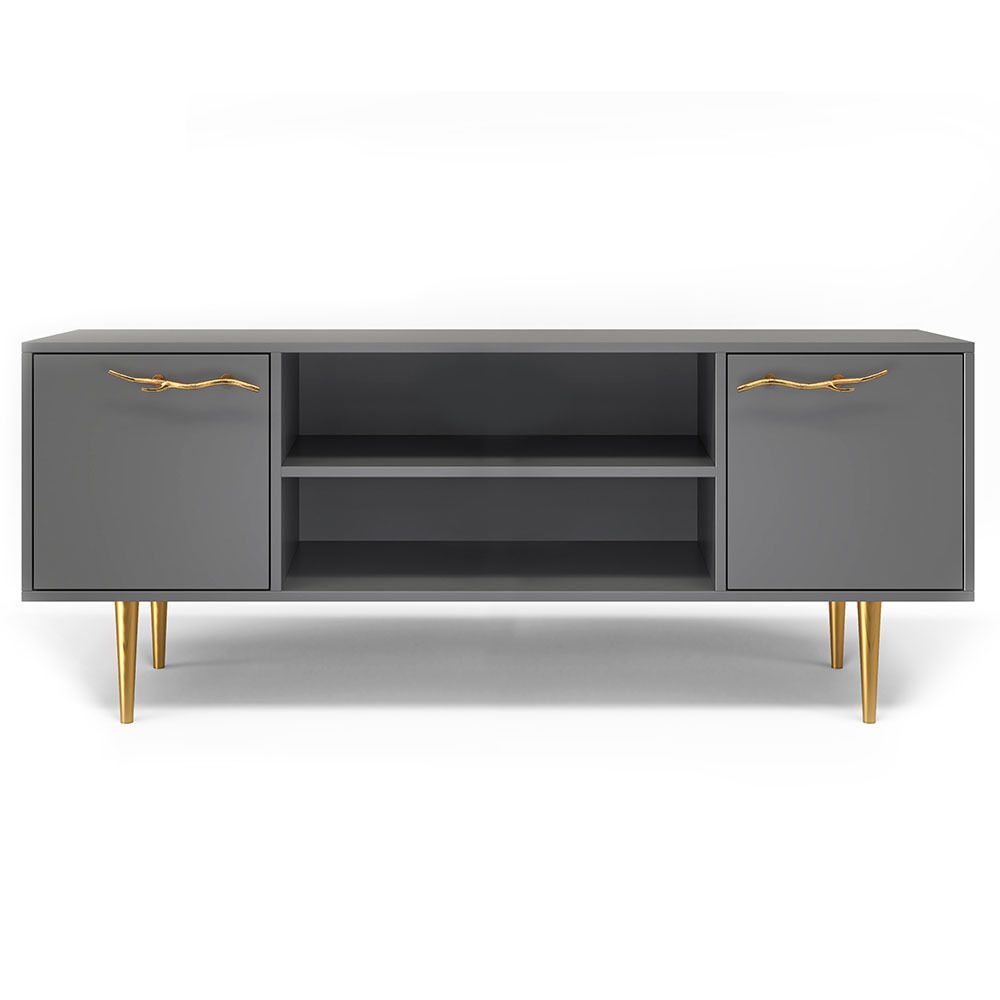 Тумба под ТВ Арт 155см Стайл Серый Голд