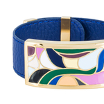 Браслет Fiore Luna на синем кожаном ремешке CB13600-18