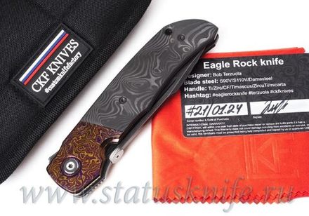 Нож CKF/Terzuola Eagle Rock S110V Timascus черный карбон