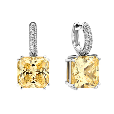 Серьги Ermolov Tenerife с желтым фианитом