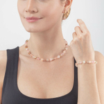 Колье Coeur de Lion Light Rose 4605/10-1920 цвет розовый, прозрачный, золотой