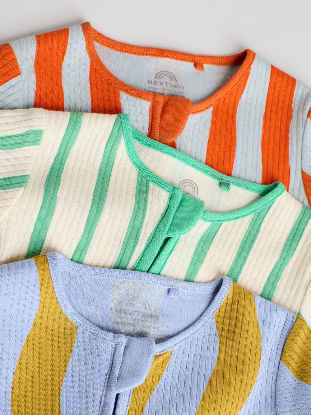 Комбинезон / Cлип для малышей Next E19-563, 3 шт., Светло-фиолетовый, Оранжевый, Бежевый