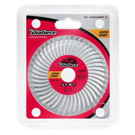Диск алмазный SUPER TURBO 115х22,23х8х2,0 мм сухой рез DIAFORCE 502115