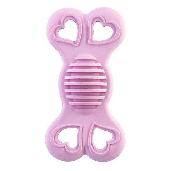 ROSEWOOD Игрушка для собак резиновая Косточка с ребрами розовая, 9 см