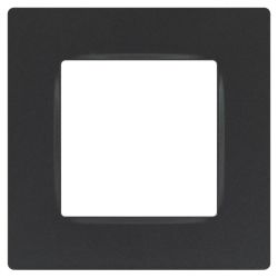 Рамка для розеток и выключателей ЭРА Серия 12 12-5201-12 на 1 пост, Классик, графит