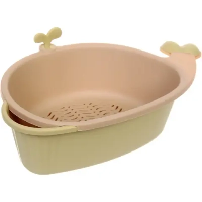 Дуршлаг пластиковый «SEGRETO» Кит 33*21,5*12см оливковый