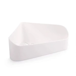 Полка для ванной комнаты угловая (на скотче) (белый)