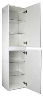 Пенал подвесной Azario Мила 400х340х1650 универсальный, белый матовый (CS00080413)