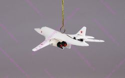 Елочная игрушка Самолет Белый лебедь
