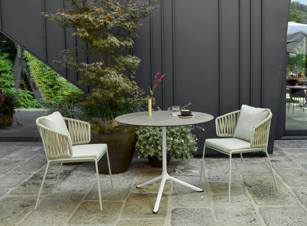 Кресло плетеное с подушкой Scab Design Lisa Filo Nest, зеленый шалфей, песочный, зеленый