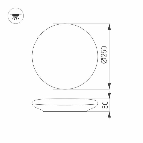 Потолочный светодиодный светильник Arlight CL-Frisbee-Motion-R250-12W Warm3000 030161