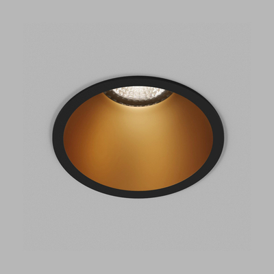 DK3026-BG Встраиваемый светильник, IP 20, 10 Вт, GU5.3, LED, черный/золотой, пластик