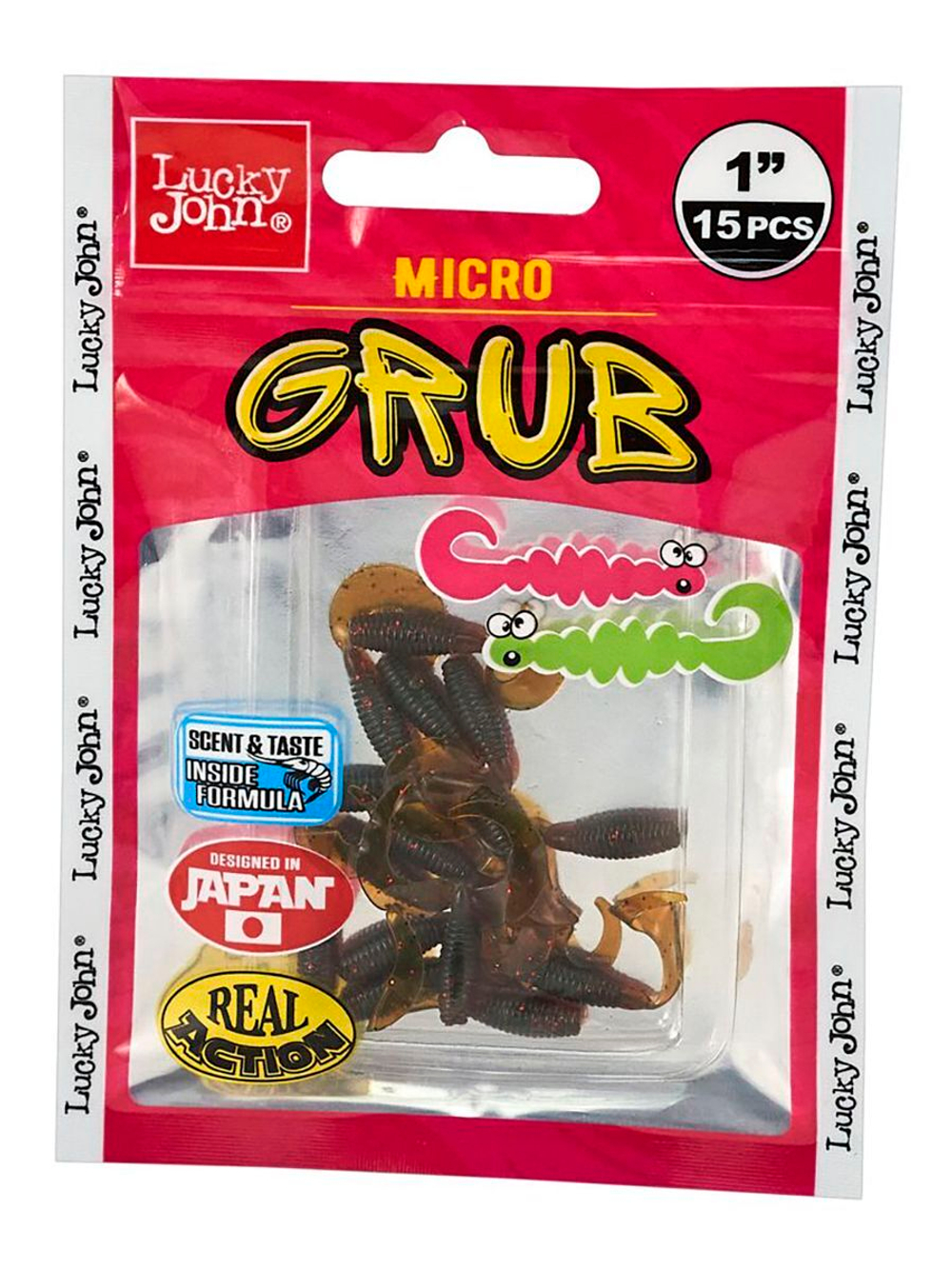 Твистеры съедобные искусственные LJ Pro Series MICRO GRUB 1,0in (02,50)/PA03 15 шт. в упак.