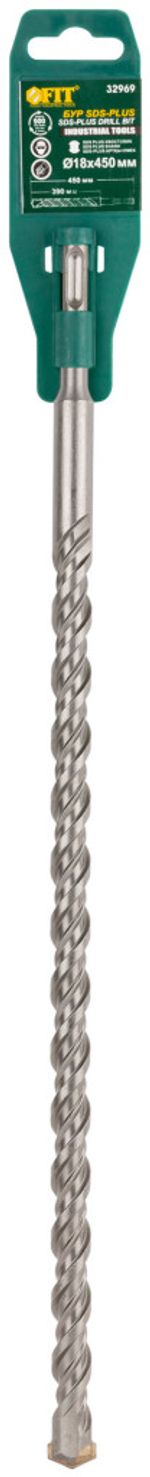 32969 Бур по бетону SDS PLUS с двойной резьбой 18х450 мм FIT---