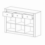 Комод Даллас 3 двери и 3 ящика